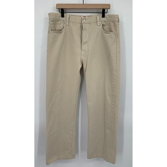 Levis 501 Jeans Mens 36x30* Tan Straight Leg Button Fly 100% Cotton Denim Pants - Picture 2 of 13
